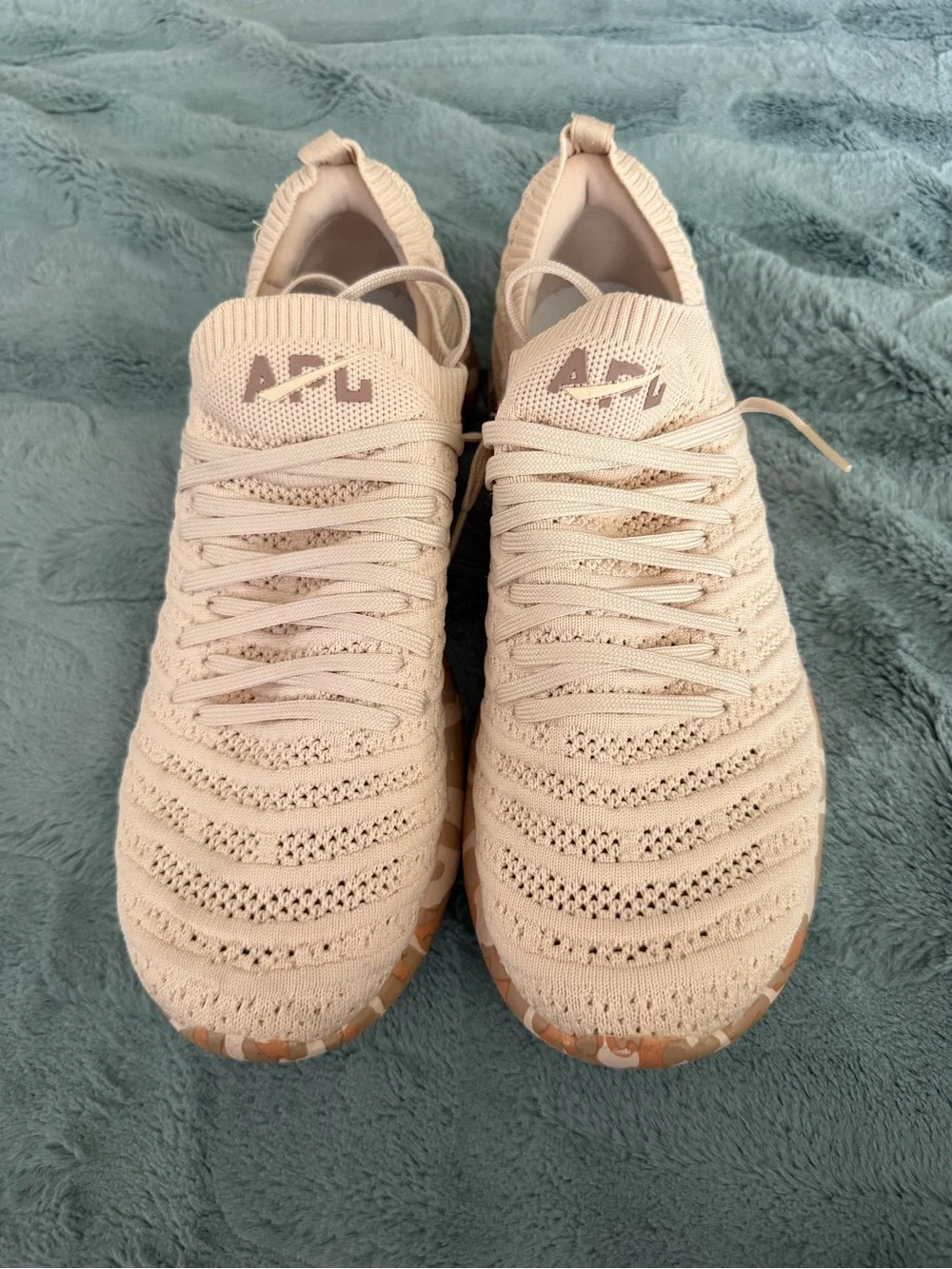 APL Women's Knit Sneakers in Beige Cream